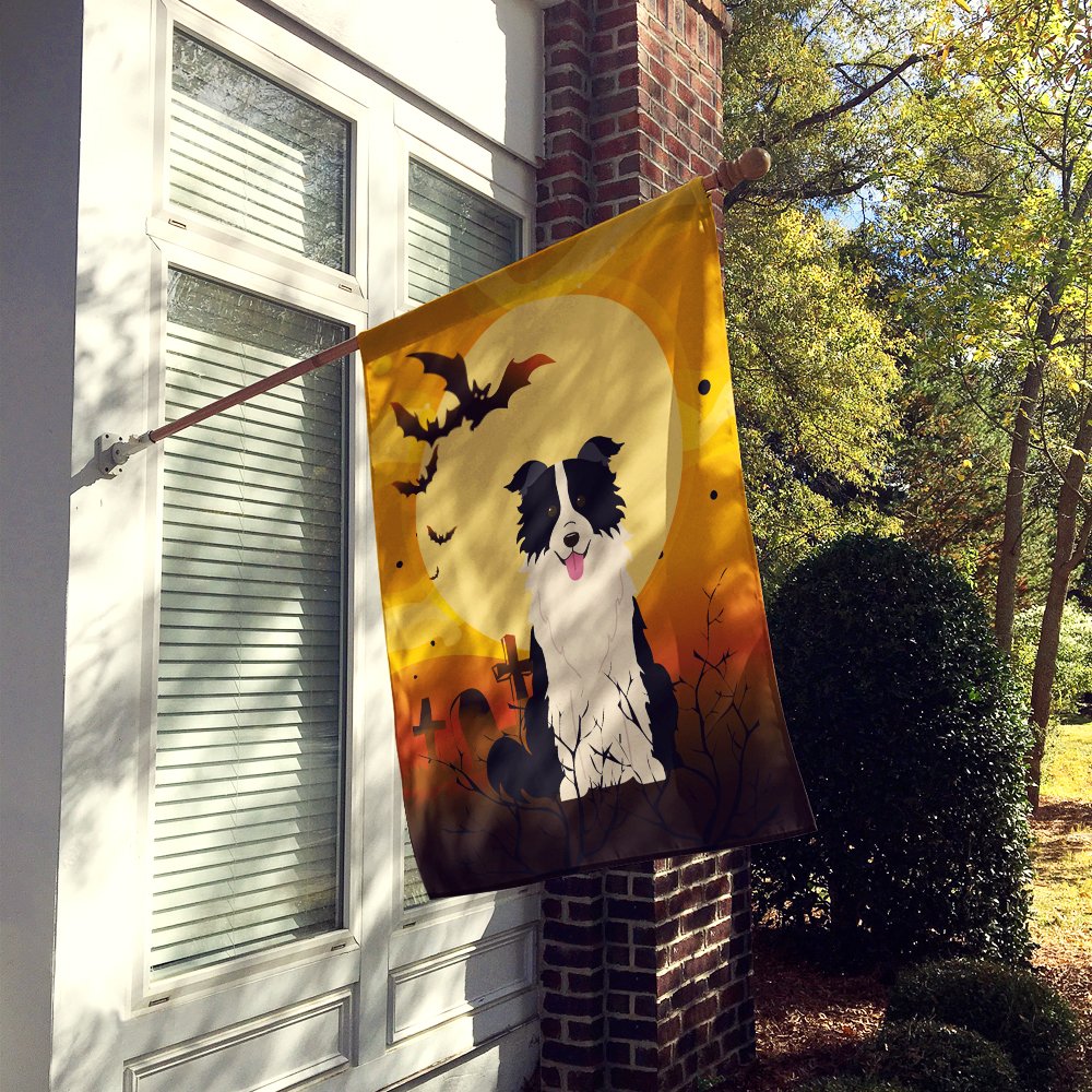Caroline's Treasures BB4384CHF Halloween Border Collie Black White Canvas House Size Flag, Large, Multicolor