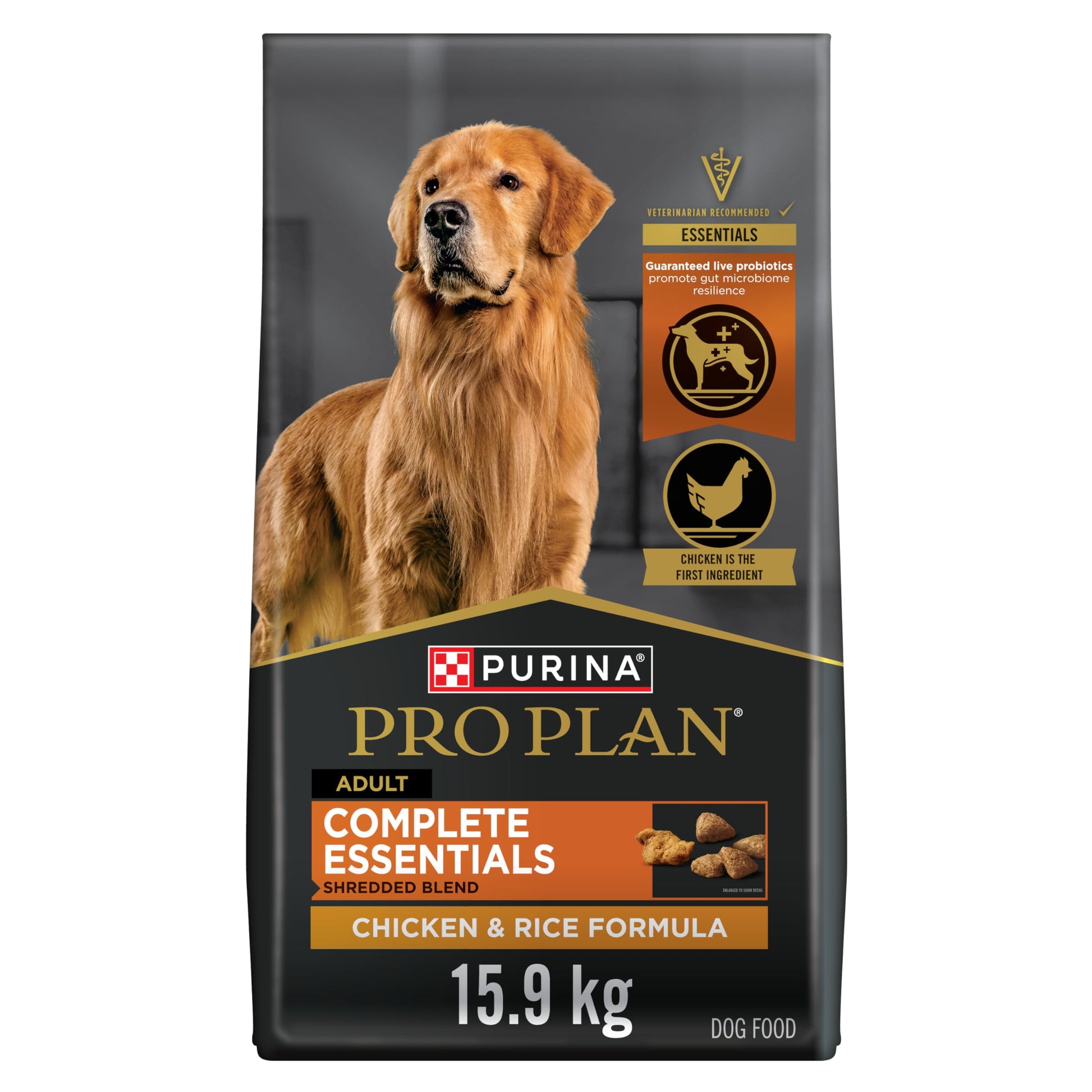 Purina Pro Plan Dry Dog Food Savor, Shredded Blend Adult Chicken and Rice Formula, 35-Pound Bag, Pack of 1