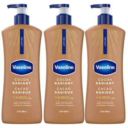Vaseline Cocoa Radiant Lotion Ultra-Hydrating 72H Moisture, 600mL, 3-Pack 🍁 All In One Marketplace Canada