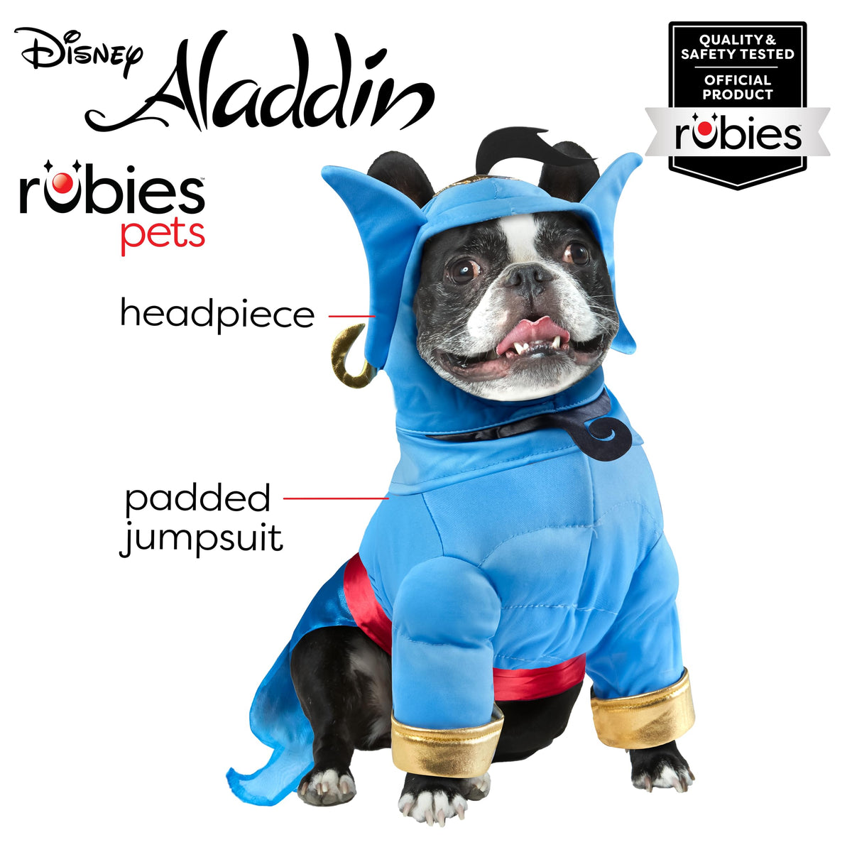 Costume pour animal de compagnie Rubies Disney Aladdin, Génie, très grand pour soirées à thème et Halloween