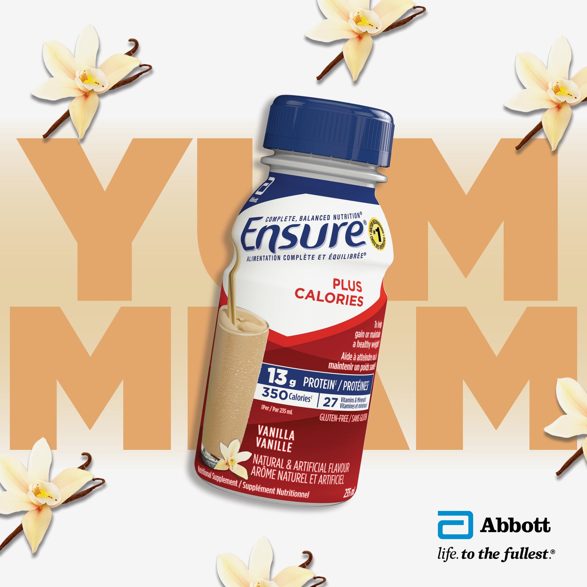 Ensure Plus Calories, Nutritional Supplement Shake Value Pack, To Help With Healthy Weight Gain Or Maintenance, Vanilla, 24 x 235-mL Bottles - Available at All In One Marketplace Canada