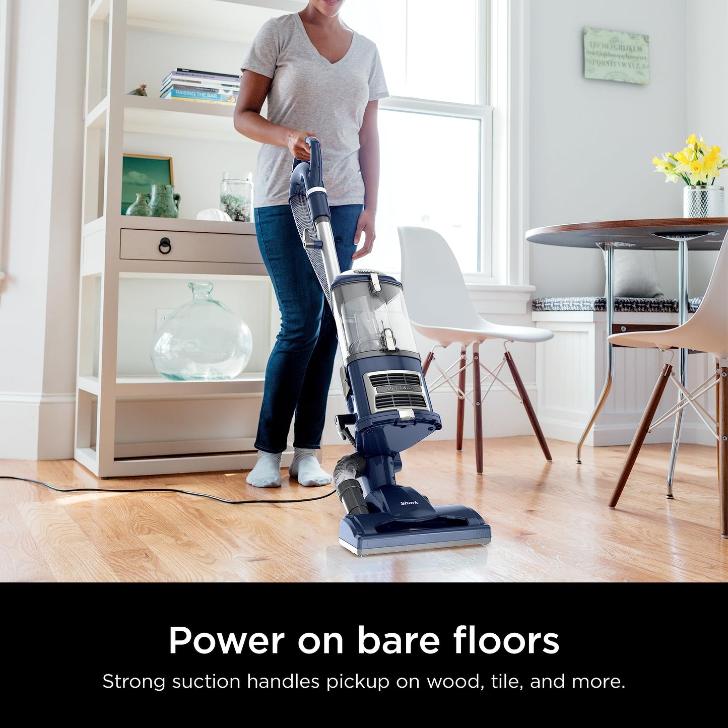 Shark NV380C Navigator Lift-Away Upright Vacuum, Large Dust Cup, Navy Shark
