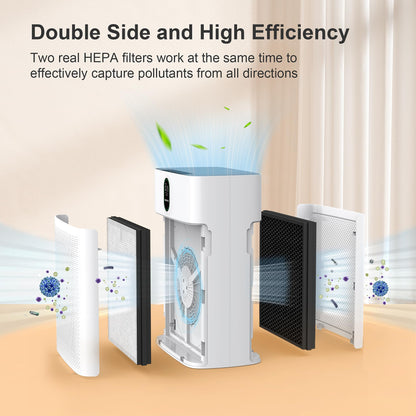 MORENTO 2 Pack HY4866 Genuine Air Purifier Replacement Filter for HY4866 Air Purifier, Enhanced Version - Available at All In One Marketplace Canada