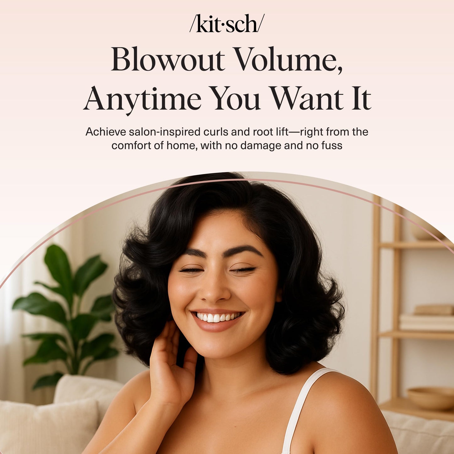 Kitsch Ceramic Thermal Hair Rollers for Women – Self Grip Hair Curlers for Heatless Curls Overnight - Volumizing Large Rollers for Short & Long Hair - For Long Lasting Frizz-Free Curls - Black, 8pcs - Available at All In One Marketplace Canada