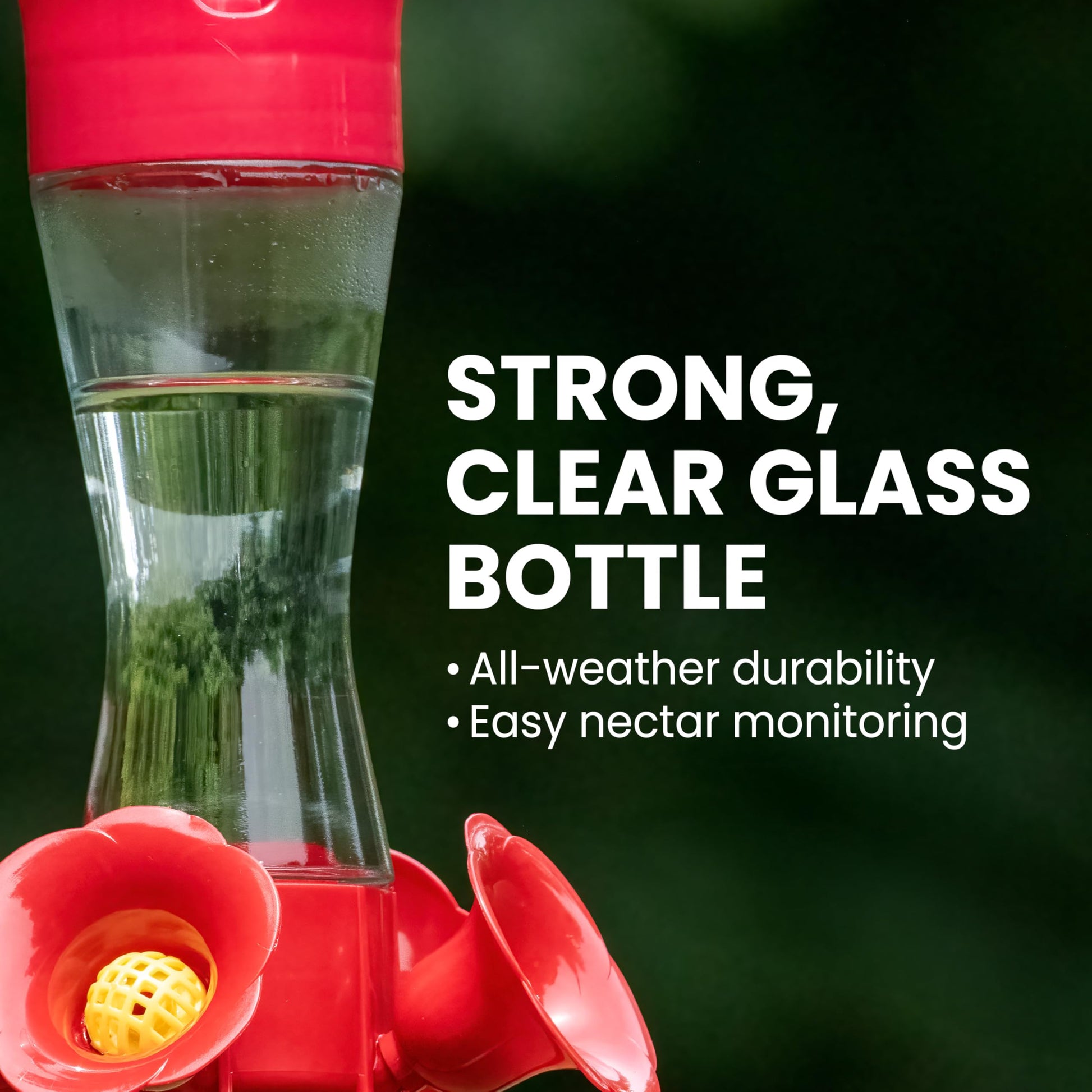 Perky-Pet 203CPBN Outdoor Pinch Waist Glass Garden Décor Hummingbird Feeder