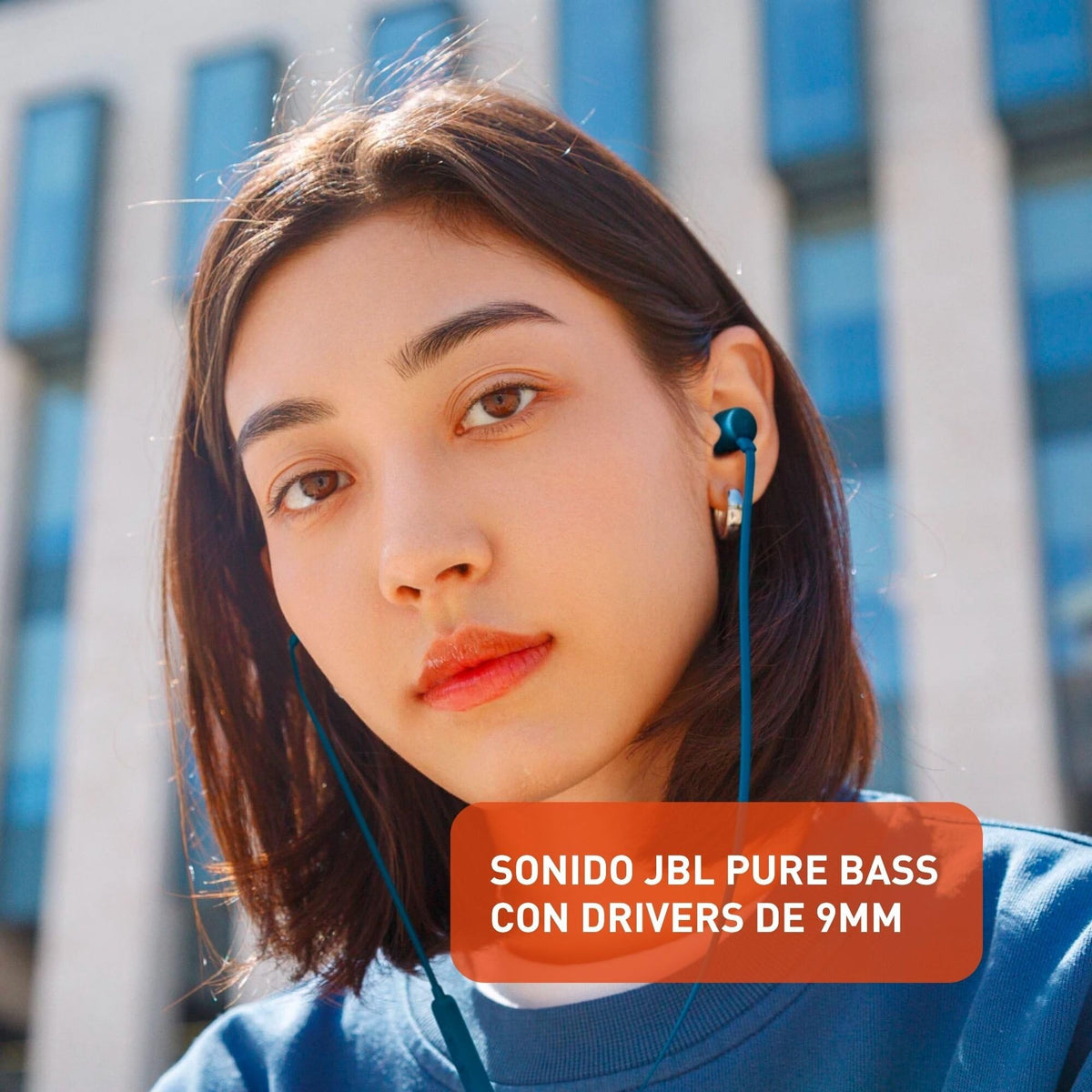 JBL Tune 310C - USB-C Wired Hi-Res in-Ear Headphones, Tangle-Free Flat Cable, 3-Button Remote with Microphone (Blue)