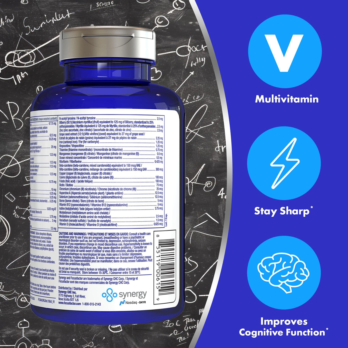 Focus Factor Brain Supplement & Complete Multivitamin (150 Count)