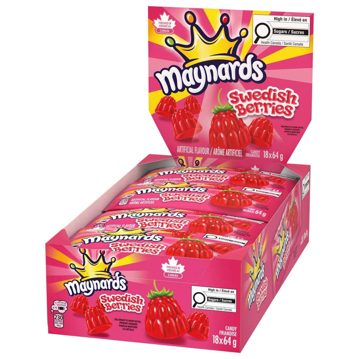 Maynards Swedish Berries Candy 64 g (Pack of 18)