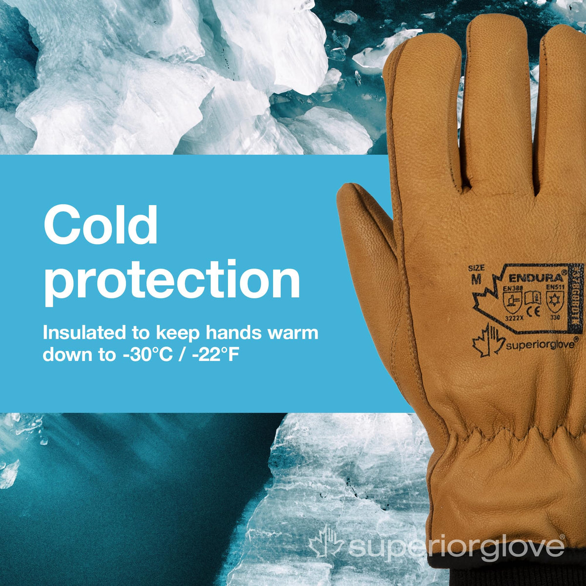 Superior Glove Endura Insulated Winter Leather Work Gloves for Men & Women with Thinsulate Liner – 378GOBDTK X-Large (Pack of 1 Pair) 🍁 All In One Marketplace Canada