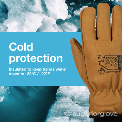 Superior Glove Endura Insulated Winter Leather Work Gloves for Men & Women with Thinsulate Liner – 378GOBDTK X-Large (Pack of 1 Pair) 🍁 All In One Marketplace Canada