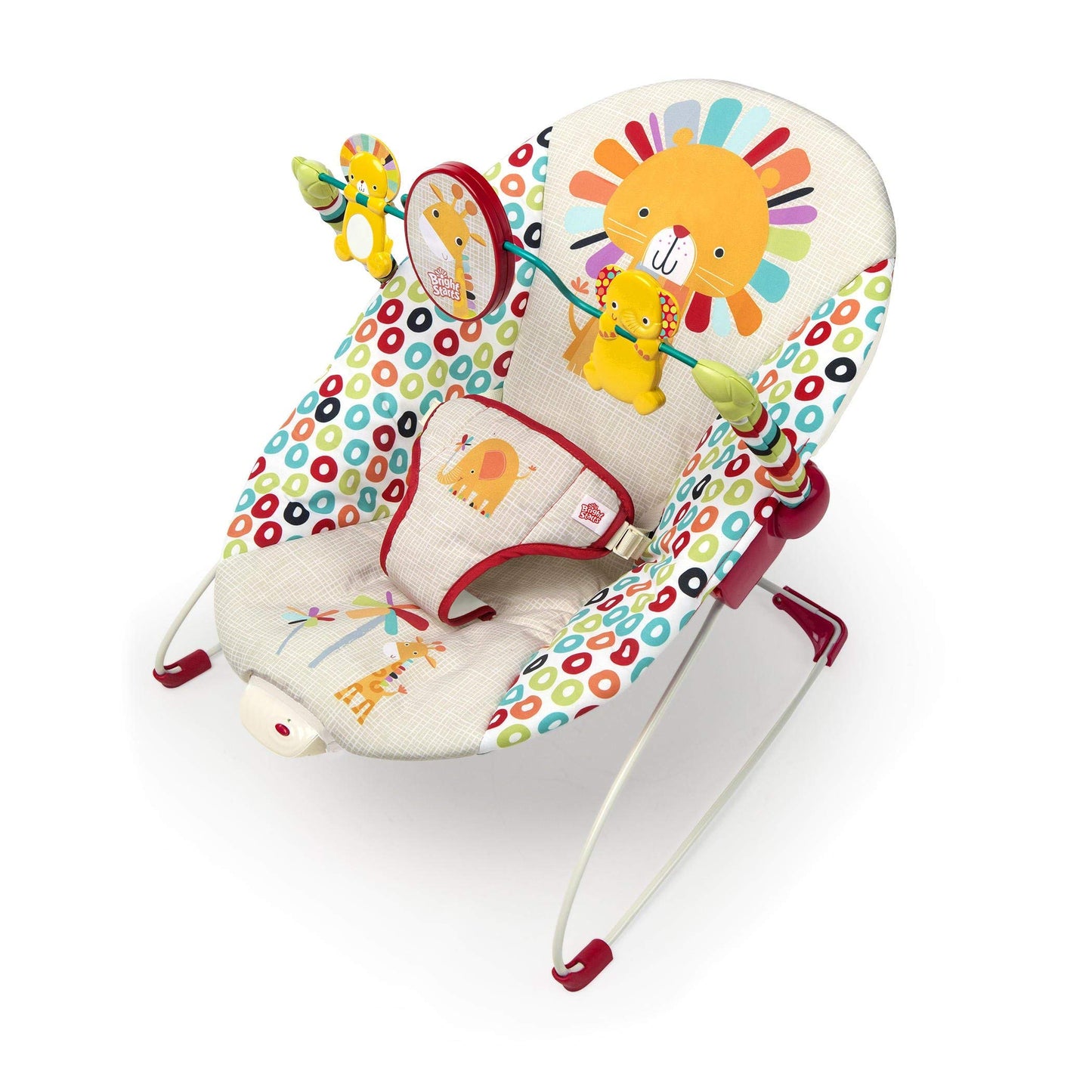 Bright Starts Portable Baby Bouncer Soothing Vibrations Infant Seat with Removable Toy Bar, 0-6 Months 6-20 lbs (Playful Pinwheels) Bright Starts