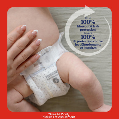 Couches pour bébés HUGGIES Little Snugglers, Taille 1, 168 unités