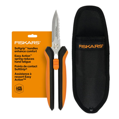 Fiskars Pruning Shears for Gardening, Multipurpose 8" Garden Shears with Sheath and SoftGrip Handle, Great for Cutting Nursery Pots, Bags, and Wire 🍁 All In One Marketplace Canada