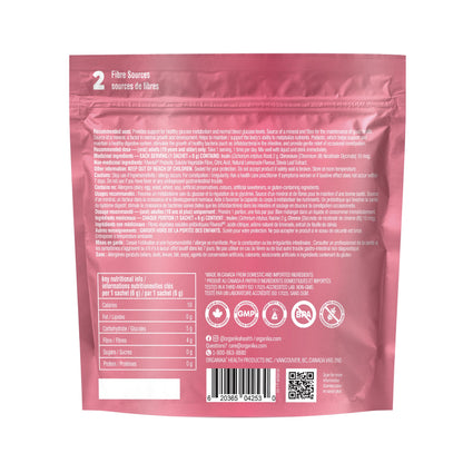 Organika Canadian-Made Belli Bliss Fibre + Glucose | High Fibre Blend, Chromium for Glucose-Balancing | Supports Digestive Health, Constipation Relief, Weight Control - Lemonade, 30 x 6g sachets