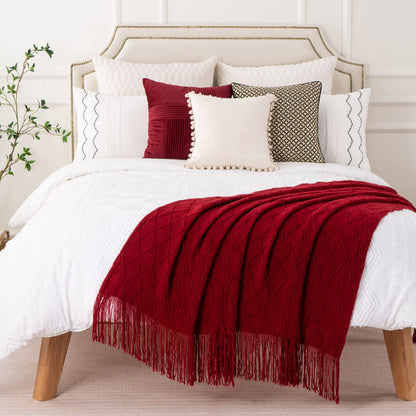 Battilo Red Throw Blanket for Couch, 50"x60" 🍁 All In One Marketplace Canada
