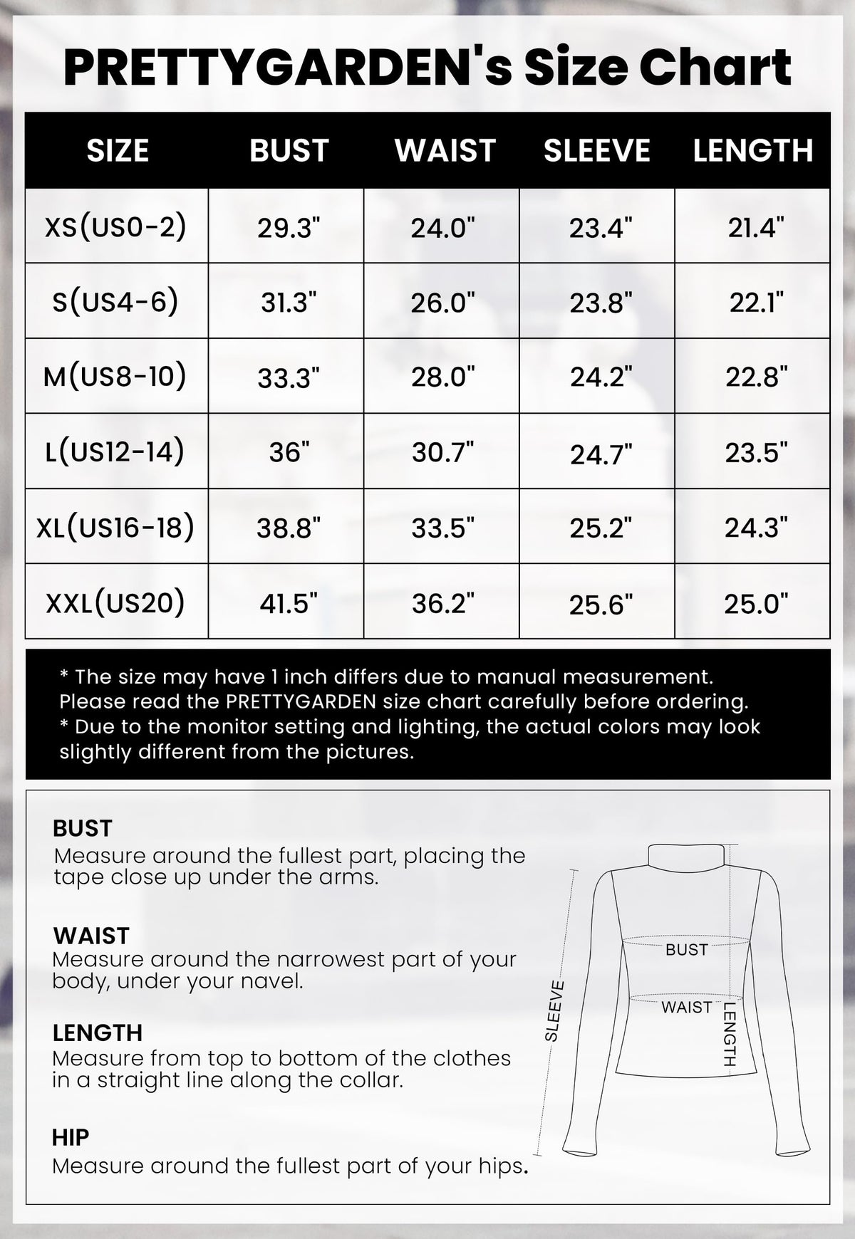 PRETTYGARDEN Womens Mock Turtleneck Fall Long Sleeve Shirts Black,L 🍁 All In One Marketplace Canada