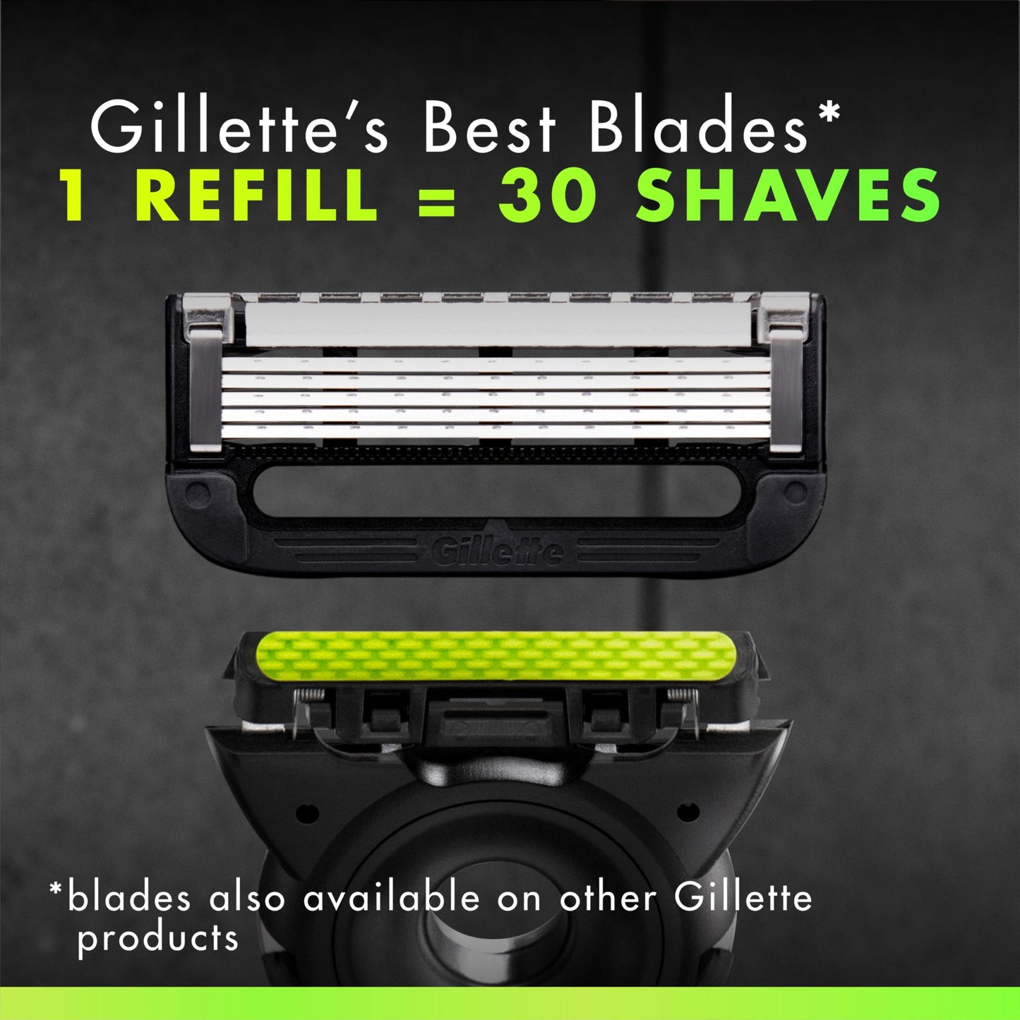 Gillette Razor Blades for Men, Gillette Labs Exfoliating Razors 5-Blade, 1 Handle + 4 Refill + Premium Magnetic Stand Gillette