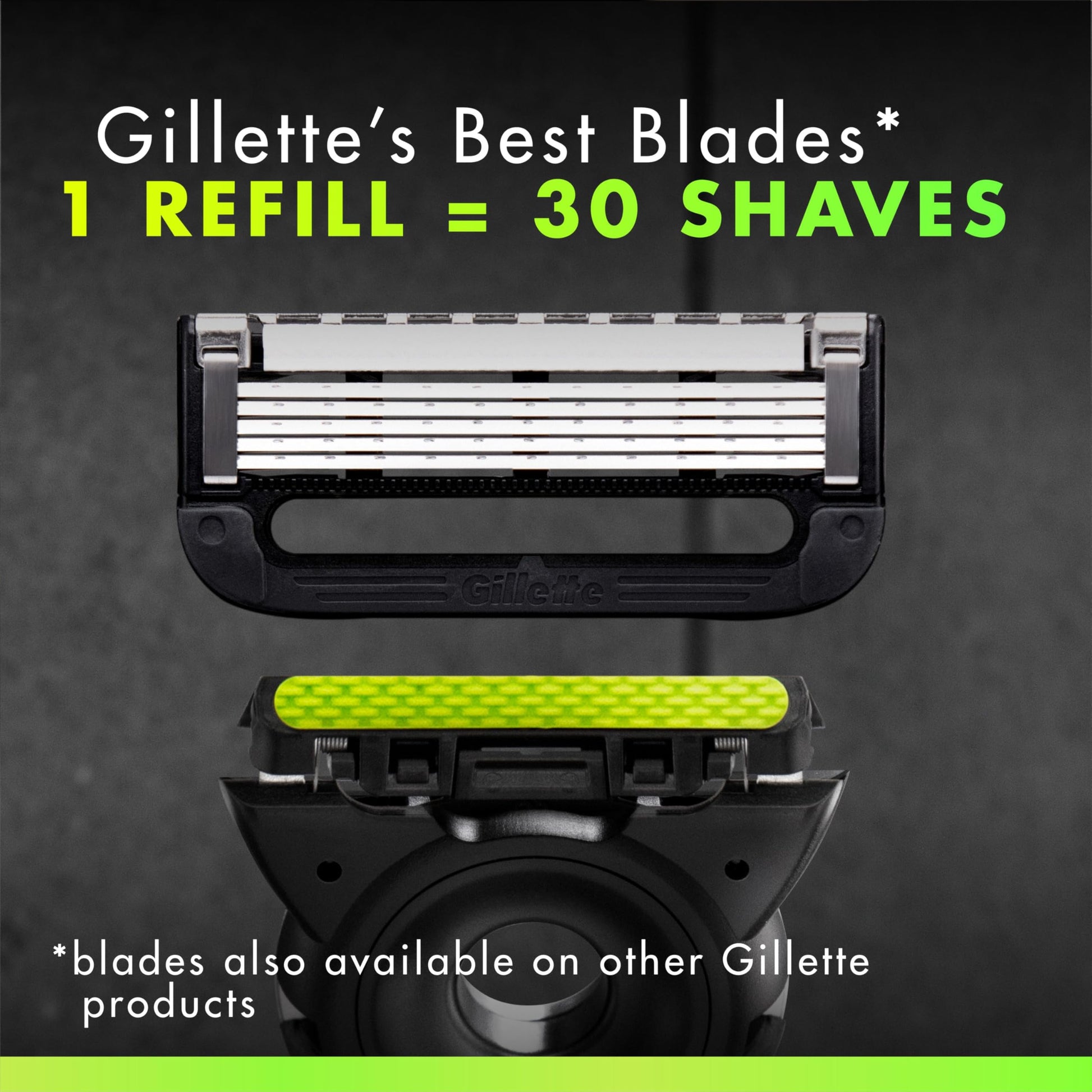 Gillette Razor Blades for Men, Gillette Labs Exfoliating Razors 5-Blade, 1 Handle + 4 Refill + Premium Magnetic Stand Gillette