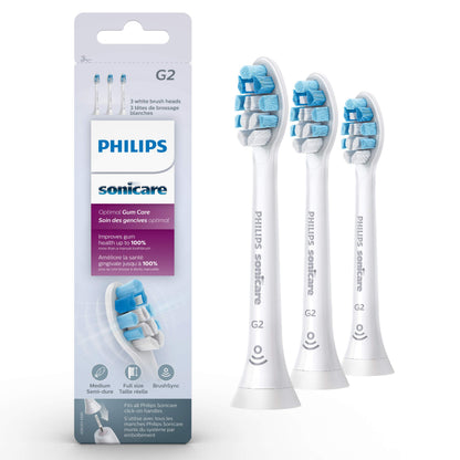 Philips Sonicare Optimal Gum Care Replacement Brush Heads, White, 3 pack, HX9033/65 - Available at All In One Marketplace Canada