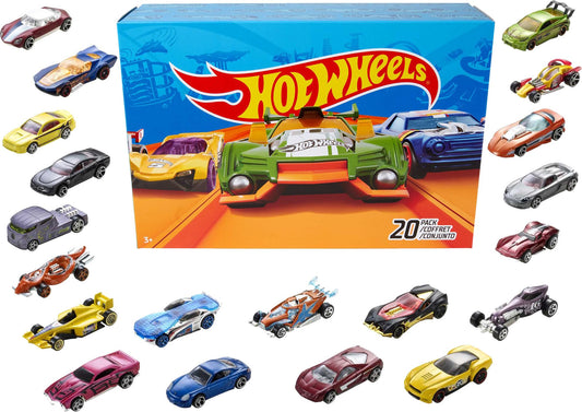 Hot Wheels Toy Cars & Trucks 20-Pack, Set of 20 1:64 Scale Vehicles for Play or Display, Instant Collection (Styles May Vary) - Available at All In One Marketplace Canada