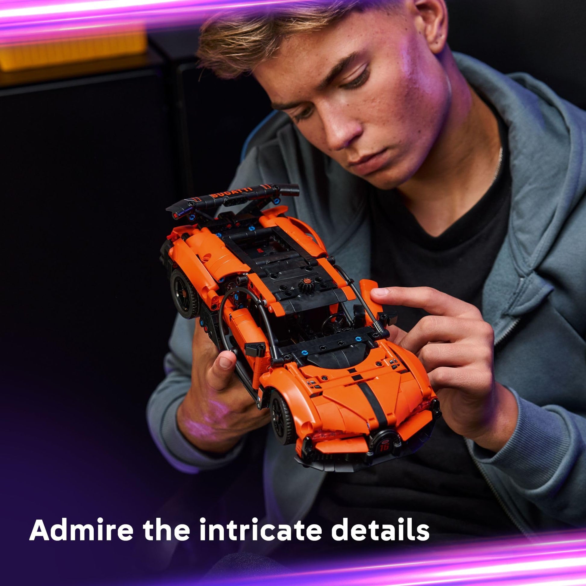 LEGO Technic Bugatti Chiron Pur Sport Hypercar Building Toy for Boys & Girls - Sports Car Toy W/Realistic Steering & Engine for Kids & Racing Fans, Ages 9+ - Gift Idea for Birthdays - 42222 LEGO