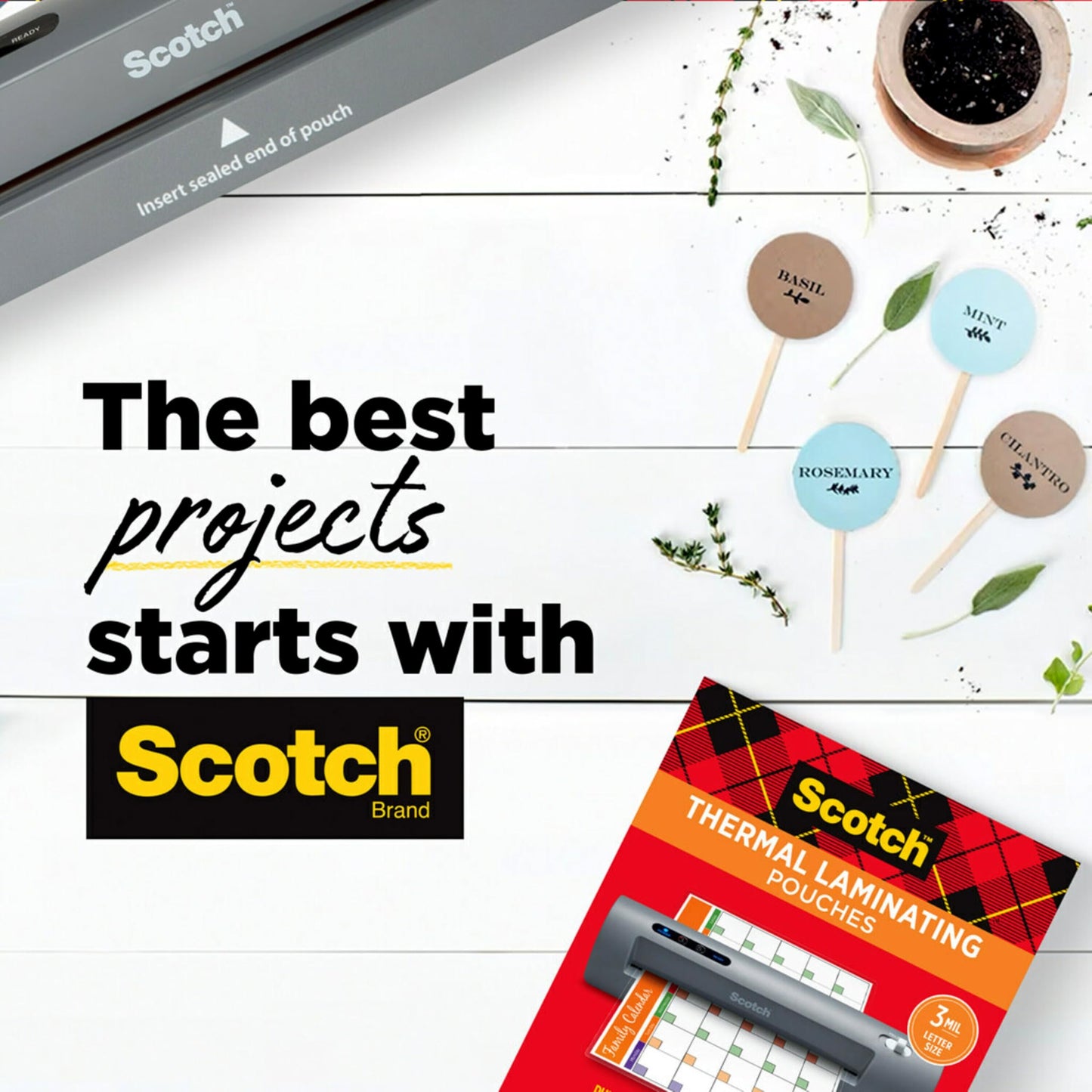 Scotch Thermal Laminating Pouches, 8.97 in x 11.45 in Laminating Sheets, 5-Mil Thick, 50 Pouches - Available at All In One Marketplace Canada