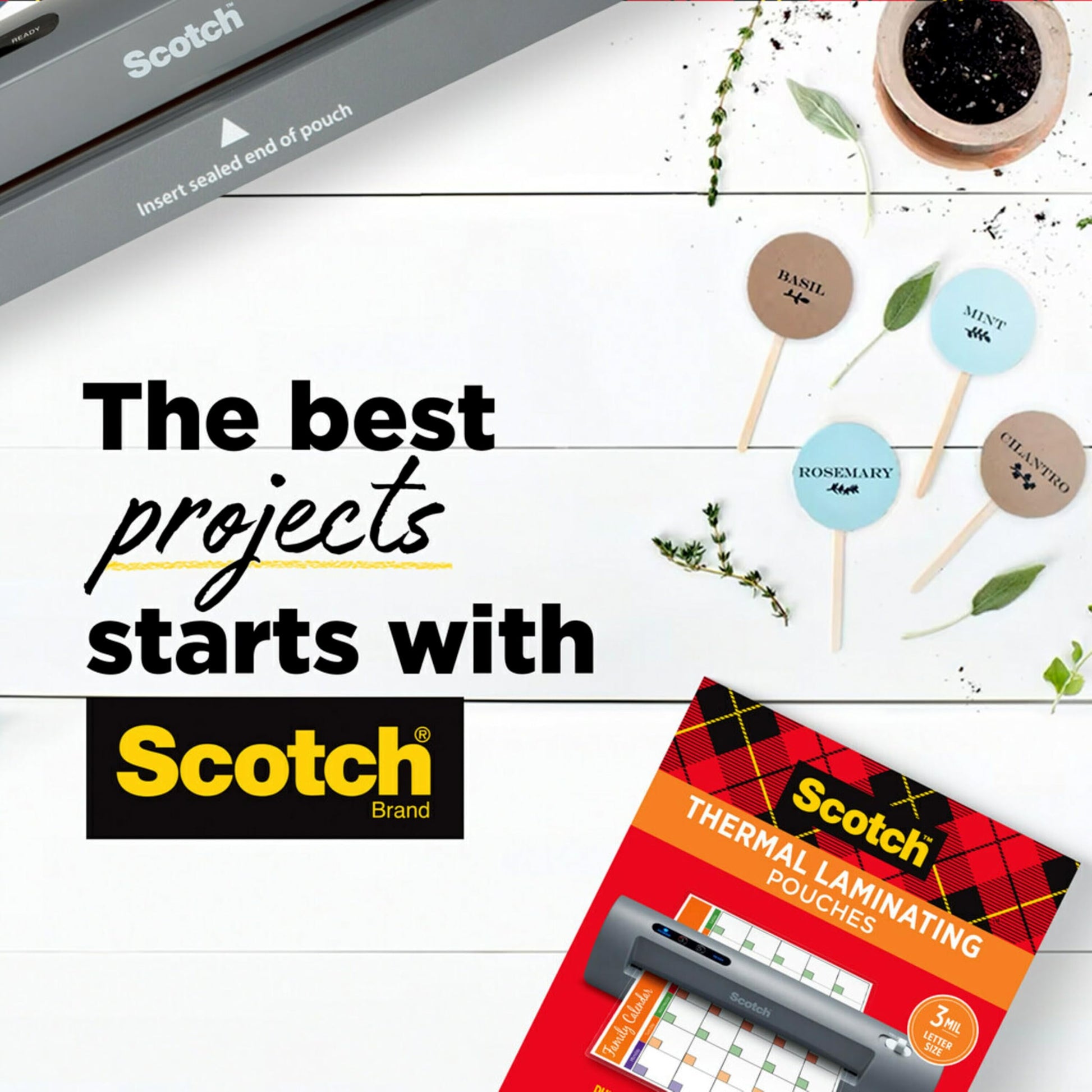 Scotch Thermal Laminating Pouches, 8.97 in x 11.45 in Laminating Sheets, 5-Mil Thick, 50 Pouches - Available at All In One Marketplace Canada