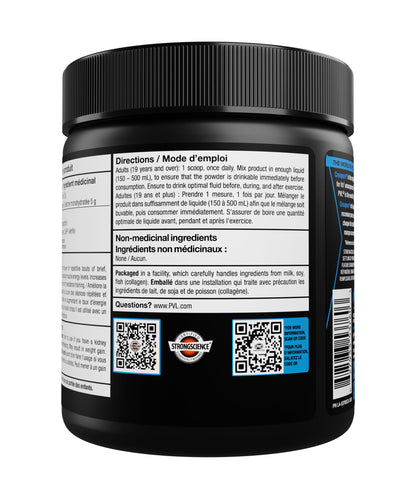 PVL Creapure Creatine Powder | 100% German Creatine Monohydrate, Canadian-Owned, Informed-Choice Tested, Unflavoured Supplement powder – 48 Servings - 240 g - Available at All In One Marketplace Canada