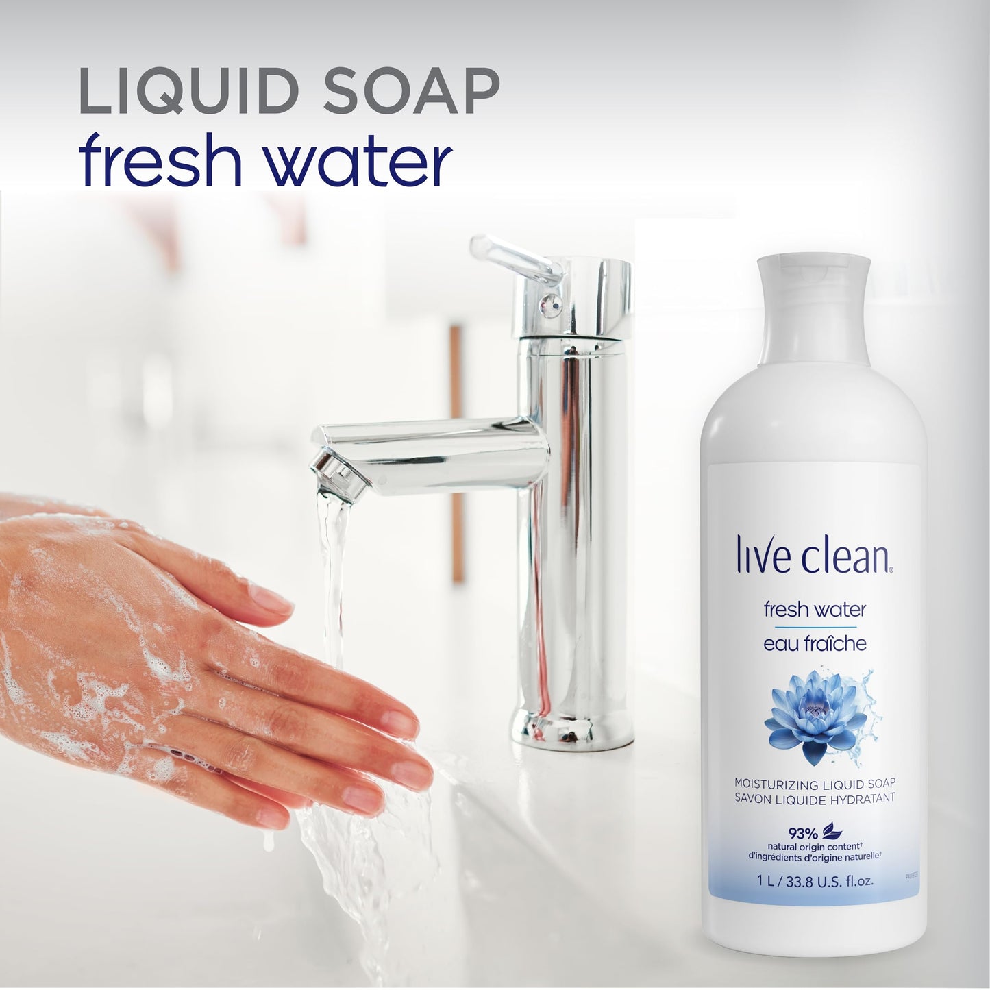 Live Clean Fresh Water Hydrating Liquid Hand Soap Refill, 4 Count 🍁 All In One Marketplace Canada