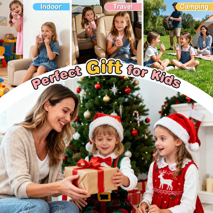 Video Walkie Talkies for Kids, 2 Pack Facetime Walkie Talkies with HD Camera & Voice Changer for Boys Girls for Family Games, Indoor, Outside, Hiking Christmas Birthday Toys Gift Ages 3-12 (Pink) 🍁 All In One Marketplace Canada