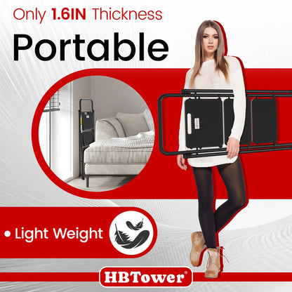 HBTower 3 Step Ladder, Folding Step Stool with Wide Anti-Slip Pedal, 500lbs Sturdy Steel Ladder, Convenient Handgrip, Lightweight, Portable Steel Step Stool, Black - Available at All In One Marketplace Canada