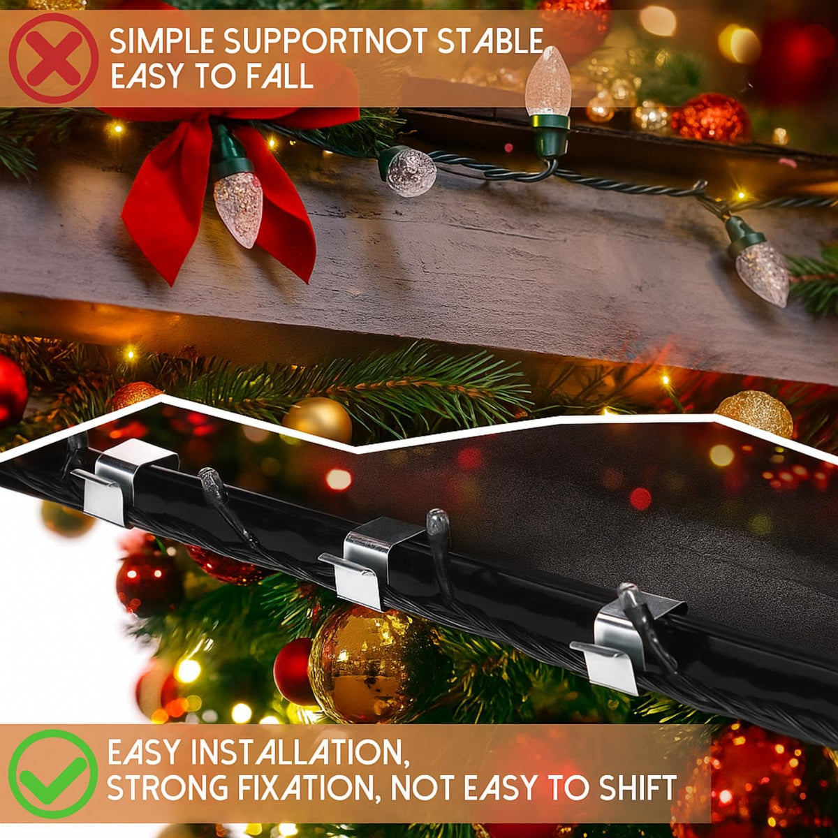 200 Pcs Metal Gutter Hooks for Christmas Outdoor Lights, 21 x 14.5 mm 🍁 All In One Marketplace Canada