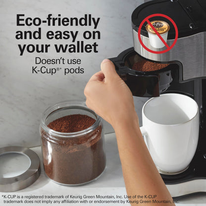 Hamilton Beach Single Serve Coffee Brewer and Full Pot Coffee Maker, 2-Way (49980A)