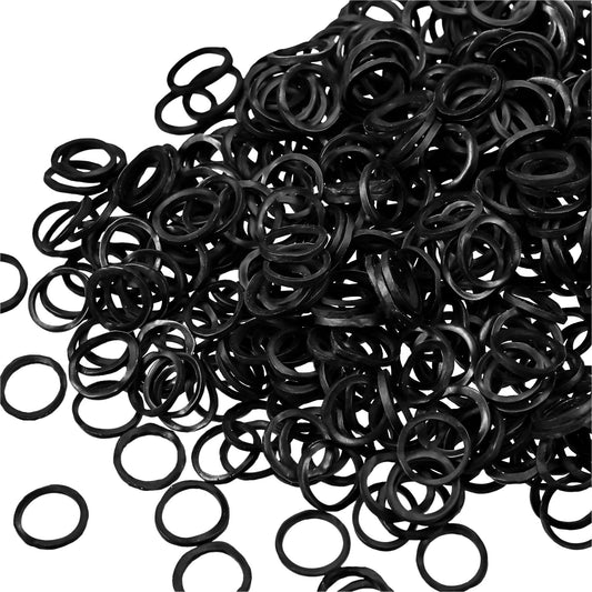 Mini Rubber Bands, 1000 Pcs Small Hair Elastics, Elastic Hair Ties for Making Hairstyle, Black - Available at All In One Marketplace Canada