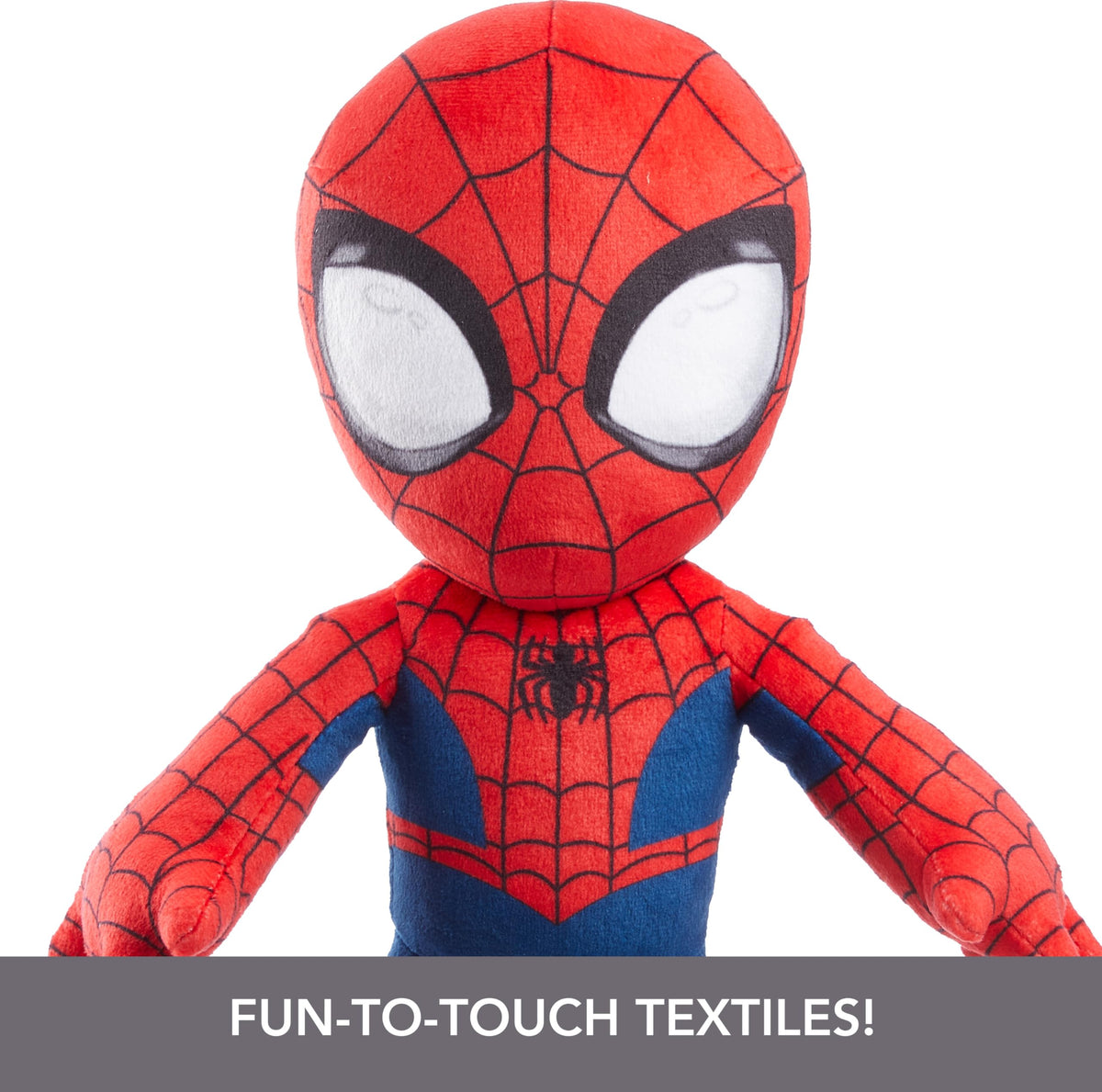 Mattel Marvel Plush Talkers Soft Toy, 11.75-Inch Spider-Man Figure with 10 Sounds & Phrases