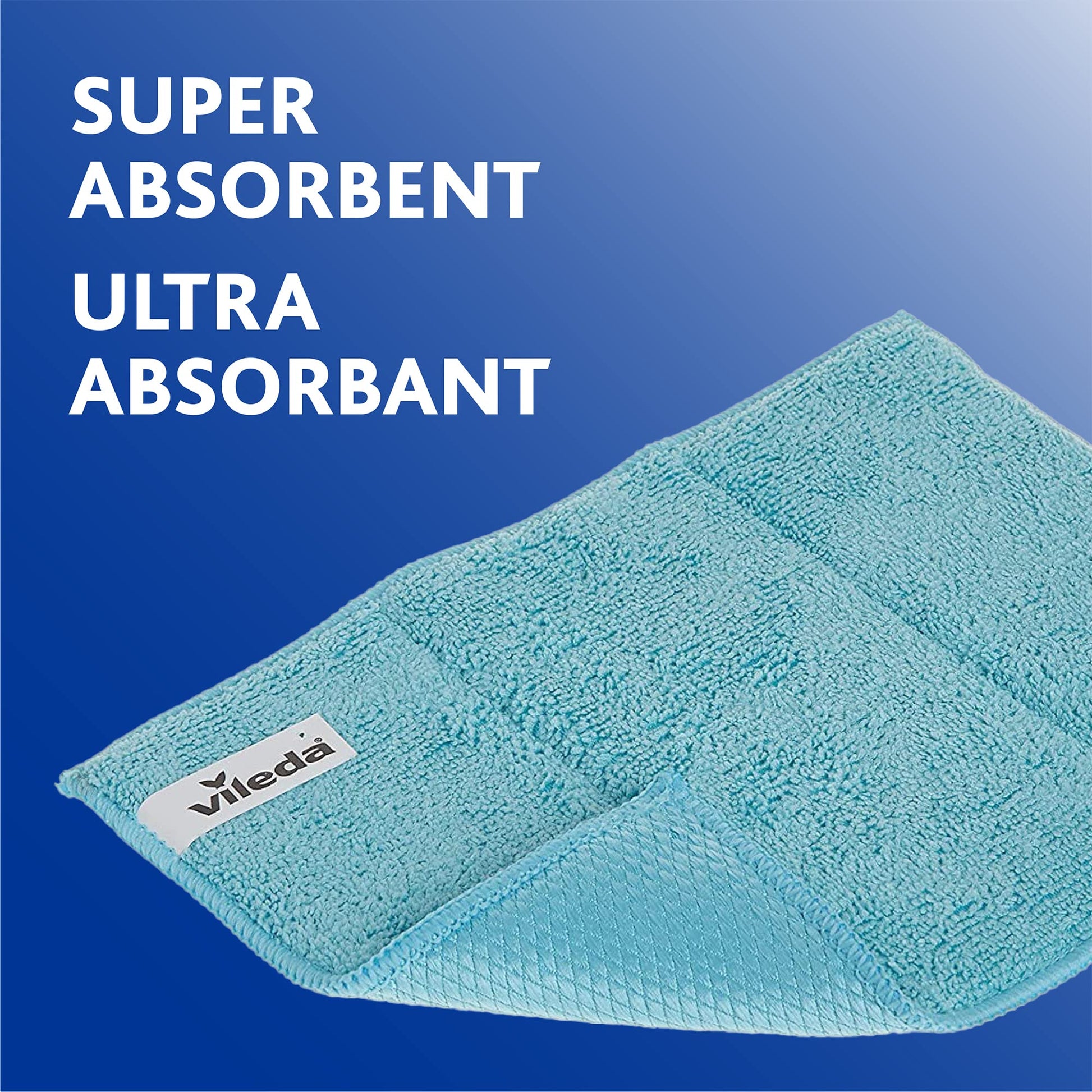 Vileda Bathroom Cleansing Supplies Set | Includes 1 Magic Mop with 1 Extra Refill and 1 Microfibre Bathroom Cleaning Cloth Vileda
