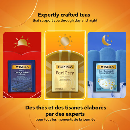 Twinings Herbal Camomile Individually Wrapped Teabags, Naturally Caffeine-Free, Made with 100% Pure Camomile Blossoms, 20 Count (Pack of 6), Enjoy Hot or Iced