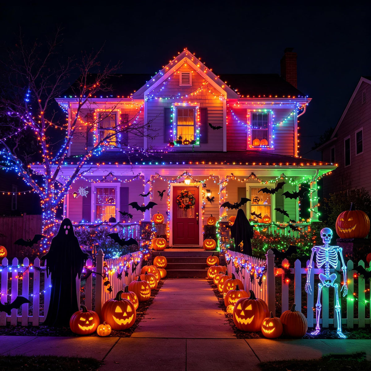 Toodour Halloween Lights RGB String Light, 82ft 200 LED Orange Purple Light 🍁 All In One Marketplace Canada