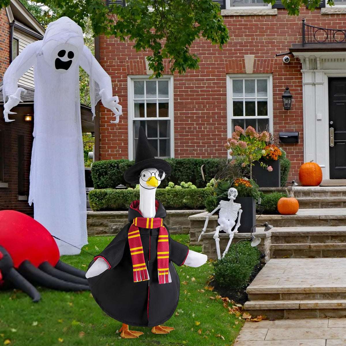 4Pcs Christmas Wizard Goose Outfits, Lawn Porch Goose Statue Wizard Costume 🍁 All In One Marketplace Canada