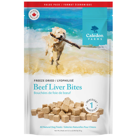 Caledon Farms, Value Pack Freeze Dried Beef Liver Bites, 355 g, Dog Treats