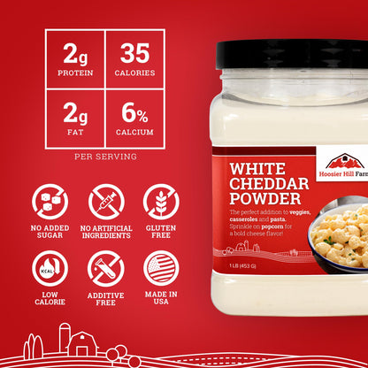 Hoosier Hill Farm White Cheddar Cheese Powder, 1 Pound