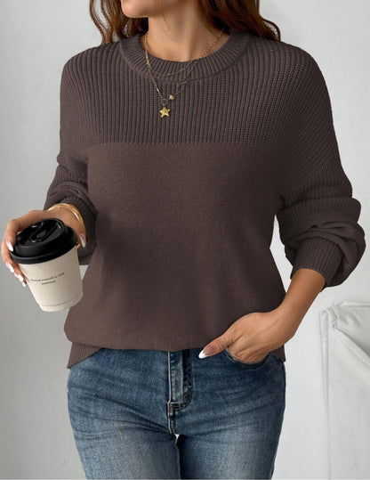 Zeagoo Womens Business Casual Tops Winter Brown Crewneck Chunky Pullover 🍁 All In One Marketplace Canada
