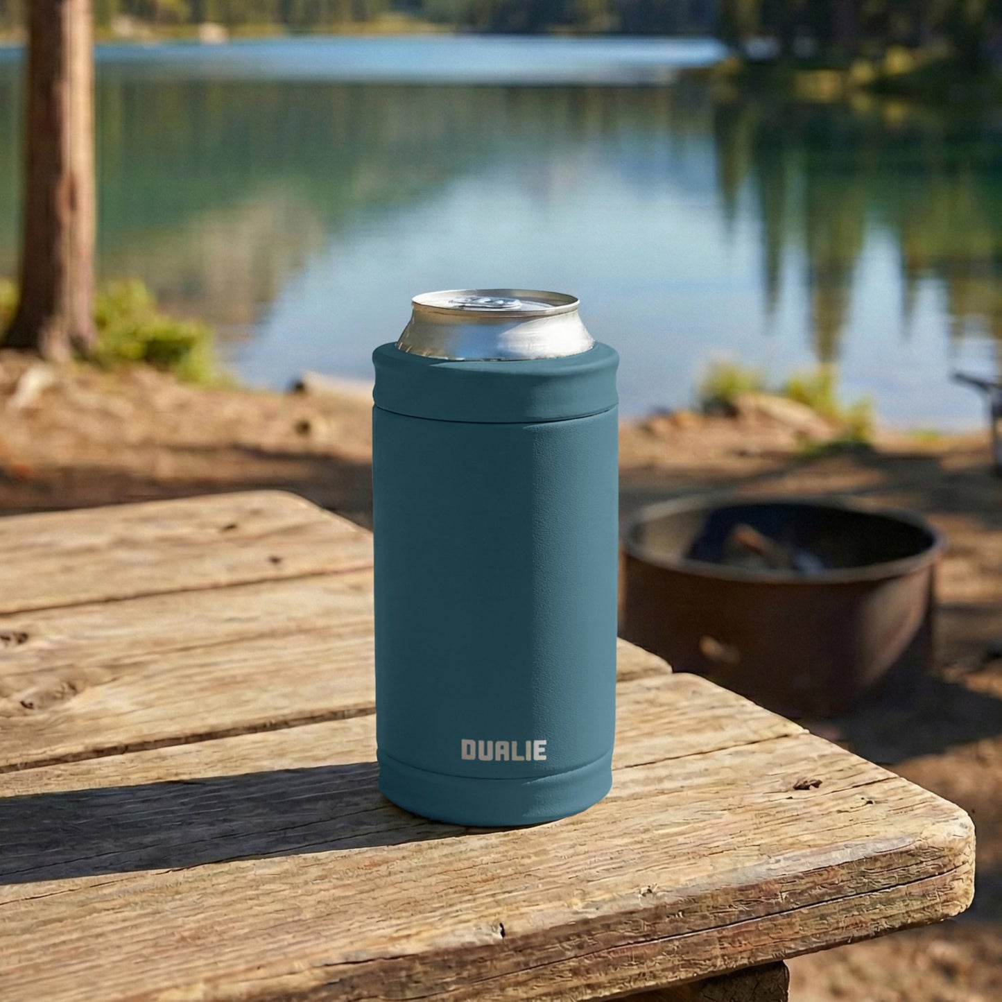 DUALIE 3 in 1 Insulated Can Cooler - Universal Size for 12 oz Cans, Slim Cans, and Bottles - 10+ Colors Available DUALIE