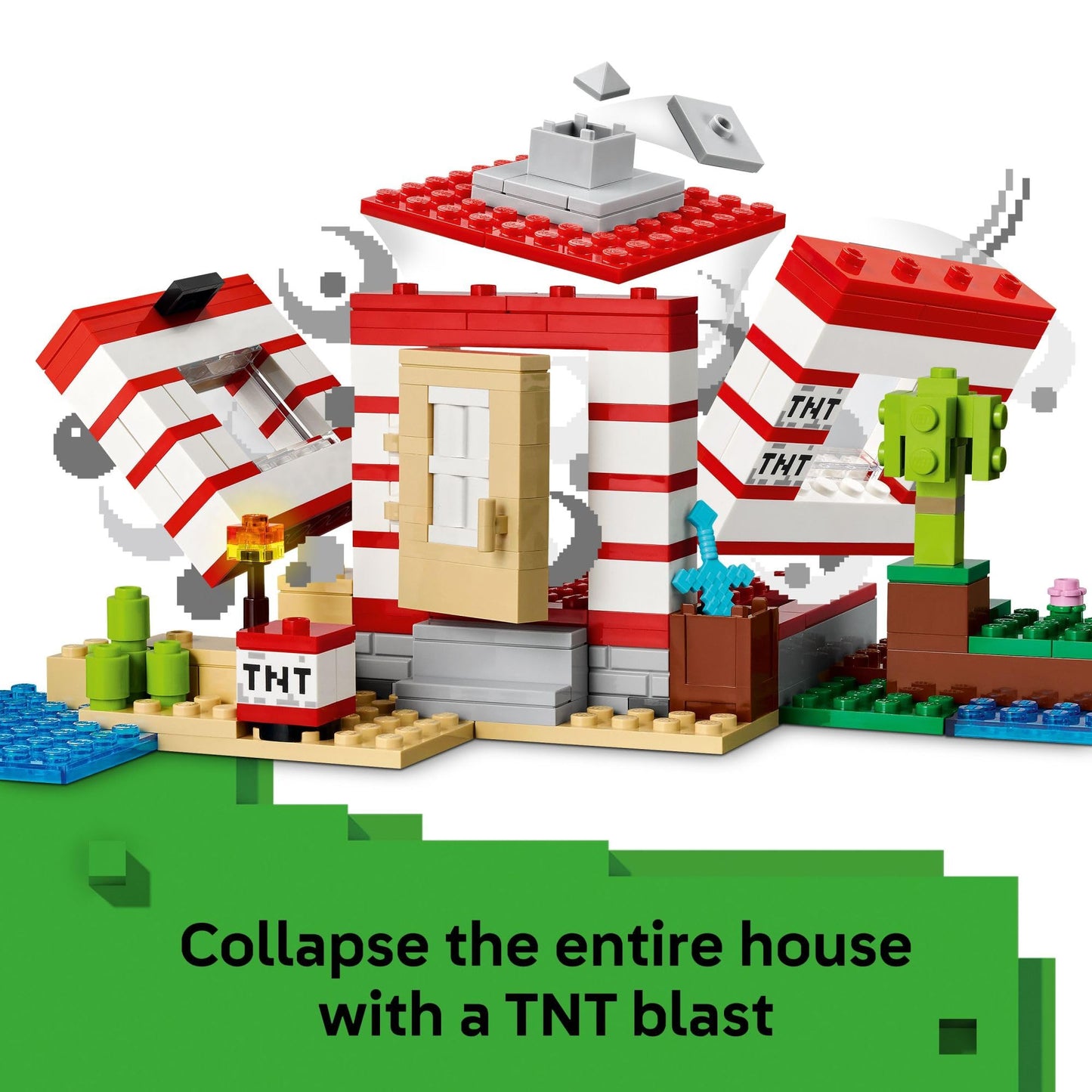 LEGO Minecraft The TNT Jungle House Kids Toy for Pretend Play - Collectible Minecraft Toy - Building Set for Boys and Girls 8+ - Gift Idea for Birthdays and Video Game Fans - 21275 LEGO