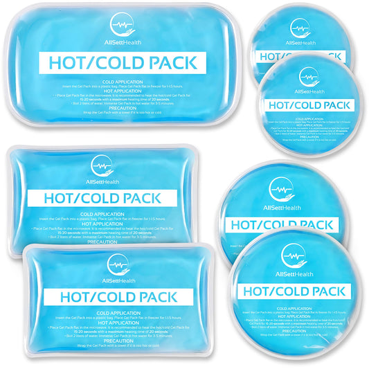 Reusable Cold Gel Ice Packs for Injuries | 7 Pack Cold Compress Gel Ice Pack for Knee, Neck, Hip, Shoulder & Back Pain - Available at All In One Marketplace Canada