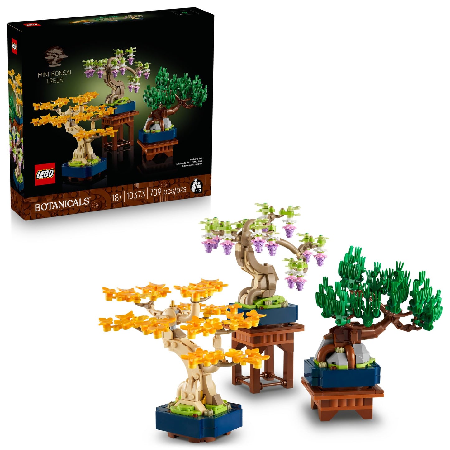 LEGO Botanicals Mini Bonsai Trees Building Set - Artificial Bonsai Tree Building Blocks for Adults, Ages 18+ - DIY Home and Office Decor for Men and Women - Gift for Birthday or Anniversary - 10373 LEGO