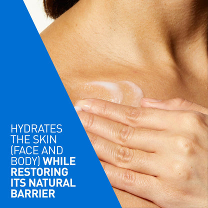 CeraVe Moisturizing Lotion, Daily Lightweight Face & Body Moisturizer with Hyaluronic Acid & Ceramides, Suitable for Dry & Sensitive Skin, Fragrance-Free, Non-Comedogenic & Allergy Tested, 473 mL