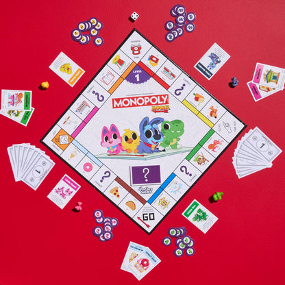 Monopoly Junior Board Game | 2 Games in 1 for Younger Kids, 2-Sided Board | Ages 4+ | 2 - 4 Players | 20 Mins. | Gifts for Preschoolers (English & French Version) Hasbro Gaming