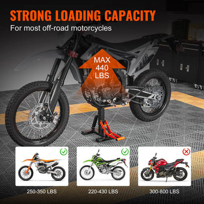 VEVOR Dirt Bike Lift Stand, Motorcycle Jack Lift Stand 440 lbs Capacity and Hydraulic Lift Operation, Adjustable Height Hoist Table, for Dirt Pit Bike Repair, Maintenance, Dirt Bike Accessories 🍁 All In One Marketplace Canada
