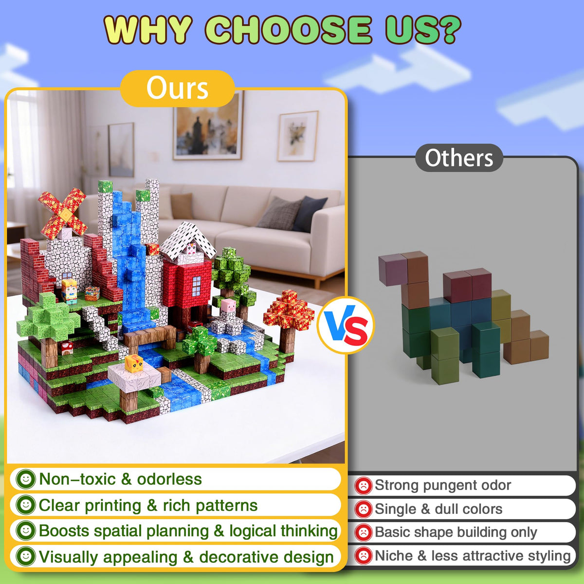 Magnetic Blocks 160pcs, Magnetic Building Cube Toys for Kids, STEM Montessori Magnet Blocks, Sensory Stacking Toy Christmas Birthday Gifts for Kids Age 3 4 5 6 7 8 9 10 🍁 All In One Marketplace Canada